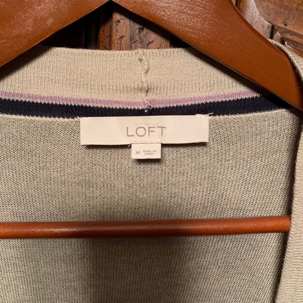 Loft tan open high low jacket / cover up Size M - Picture 2 of 4